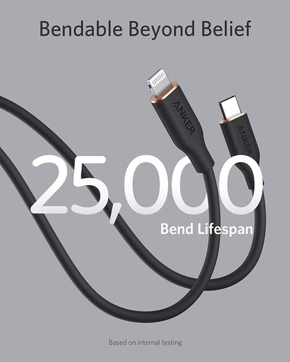 Anker <b>641</b> USB-C to Lightning Cable (Flow, 3 ft Silicone) — photo 4 of 10