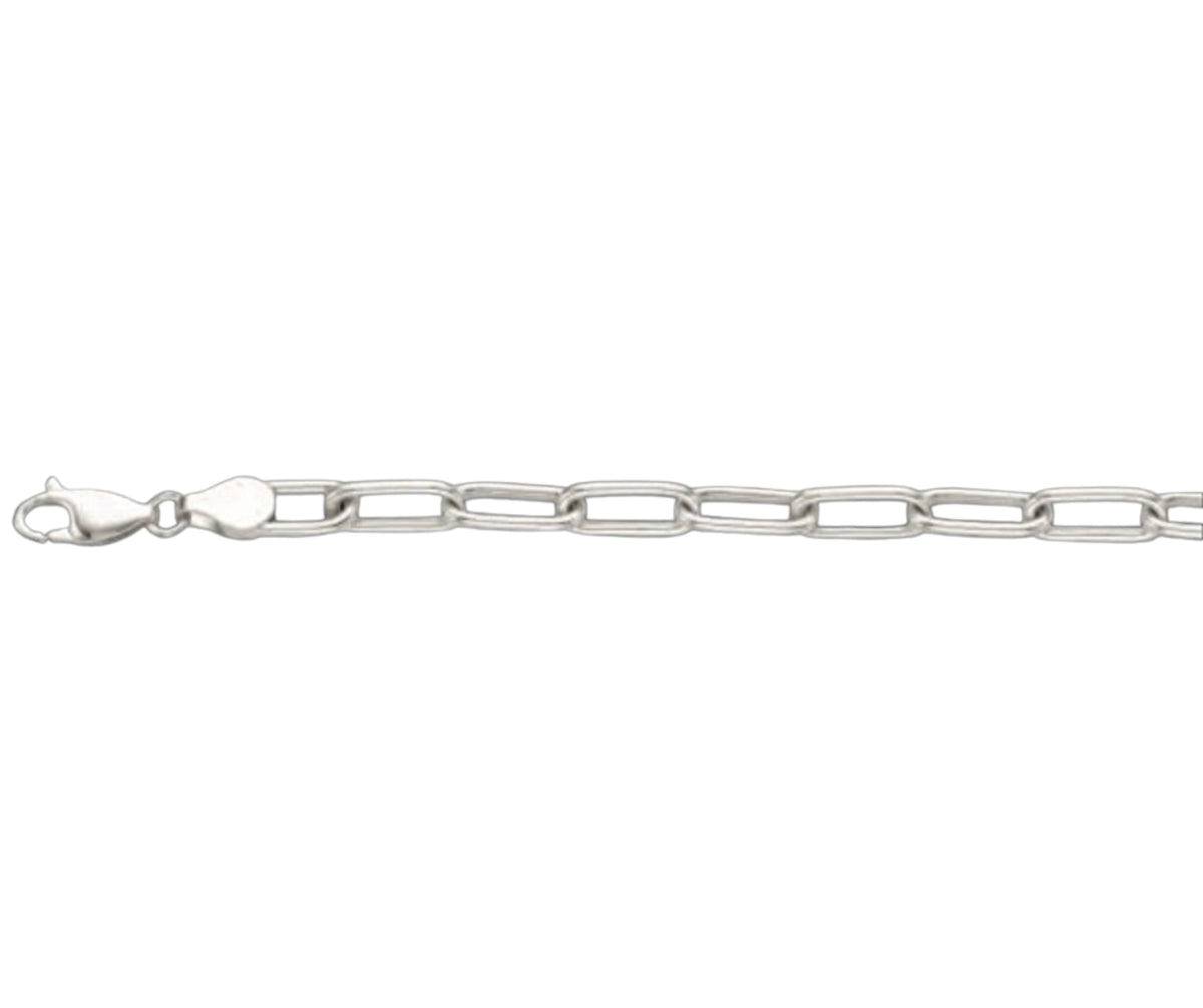 Paperclip Solid White/Yellow/Rose Gold Handmade Bracelet , 6mm, 6.5-10 Inch