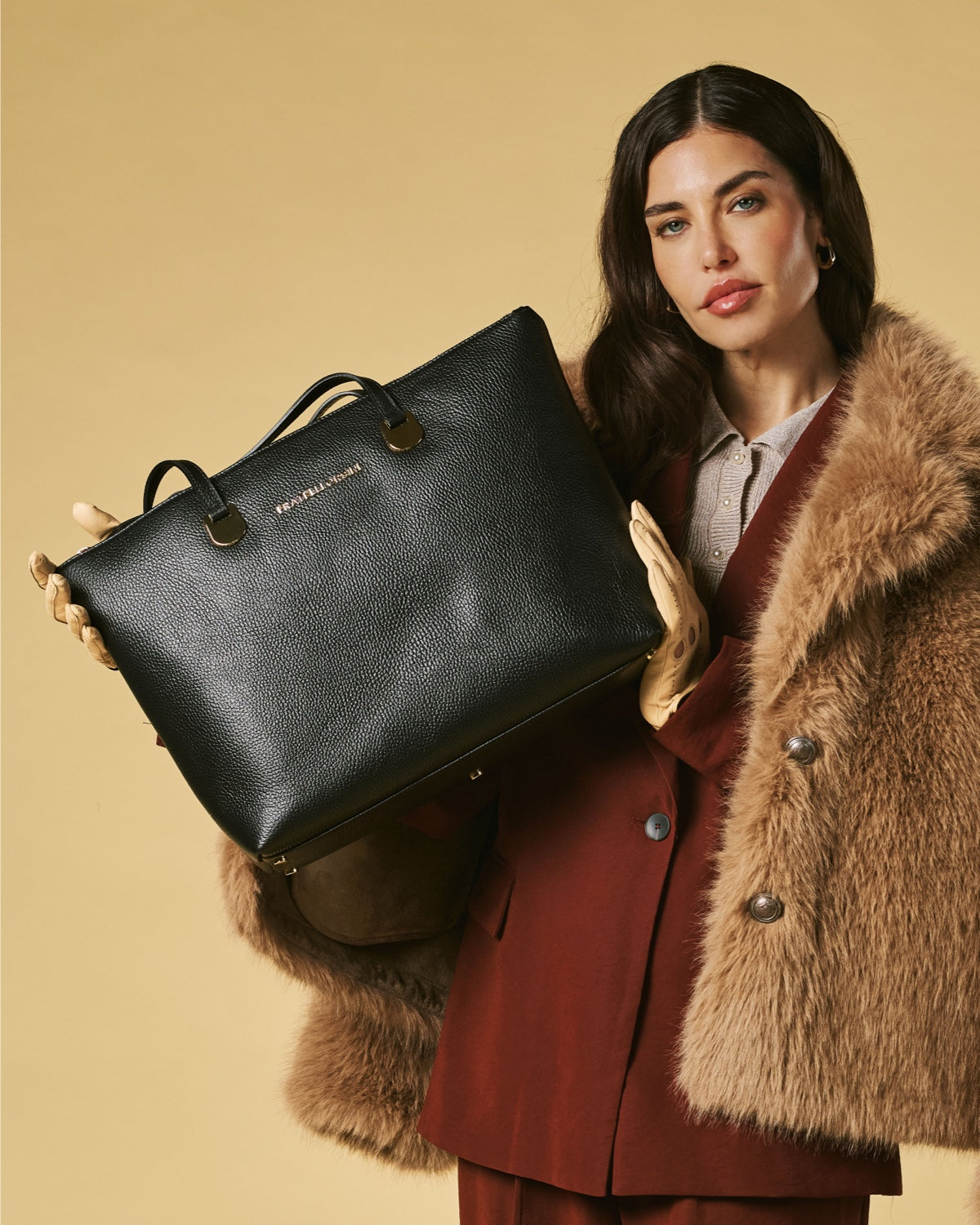 Simona (black) - Italian calf leather women's shoulder bag — photo 5 of 8