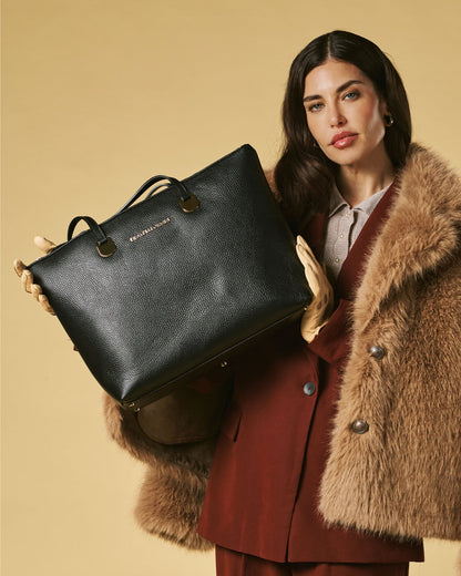 Simona (black) - Italian calf leather women's shoulder bag — photo 5 of 8