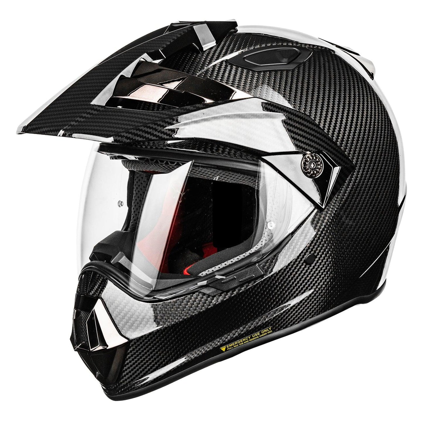 ILM Carbon Fiber Snell M2020D Full Face Motorcycle Adventure Helmet Model L13 — photo 3 of 9