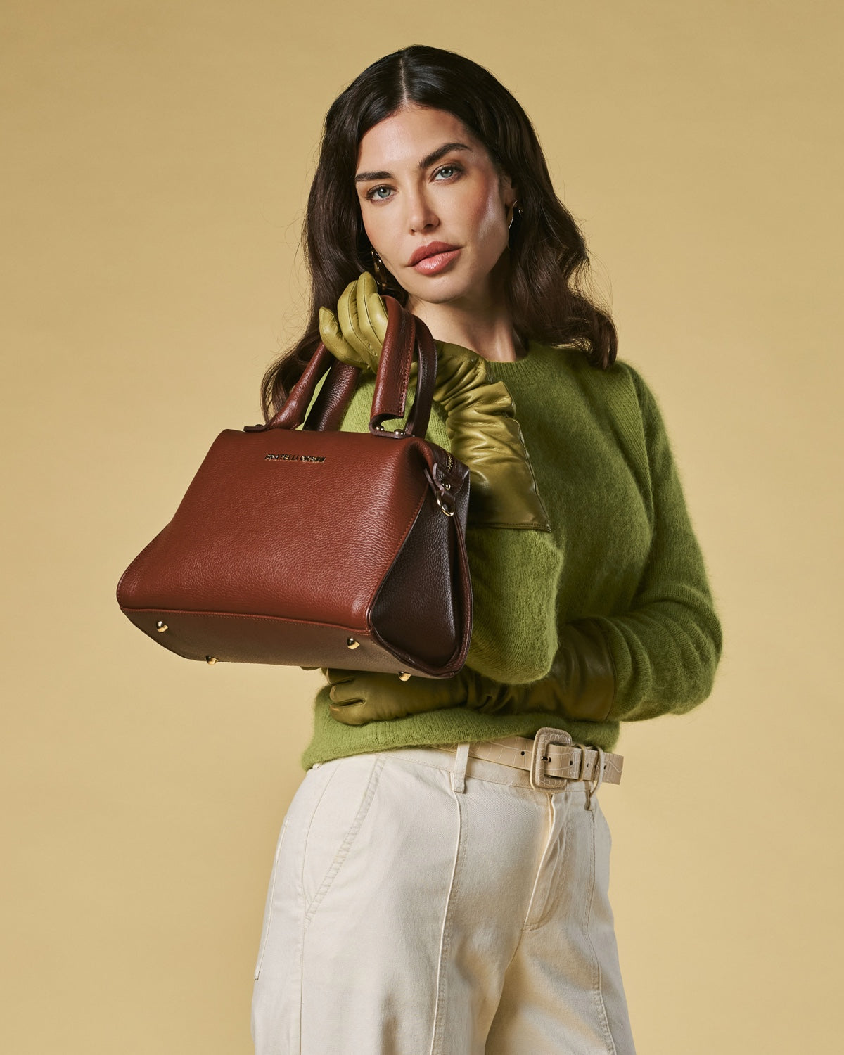 Zita (brown) - Italian calf leather women's handbag (with shoulder strap) — photo 4 of 7