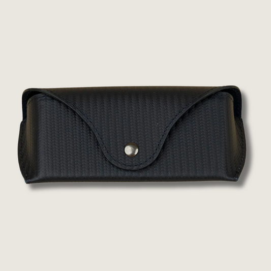 Premium Leather Eyewear Case - Black - Cambridge