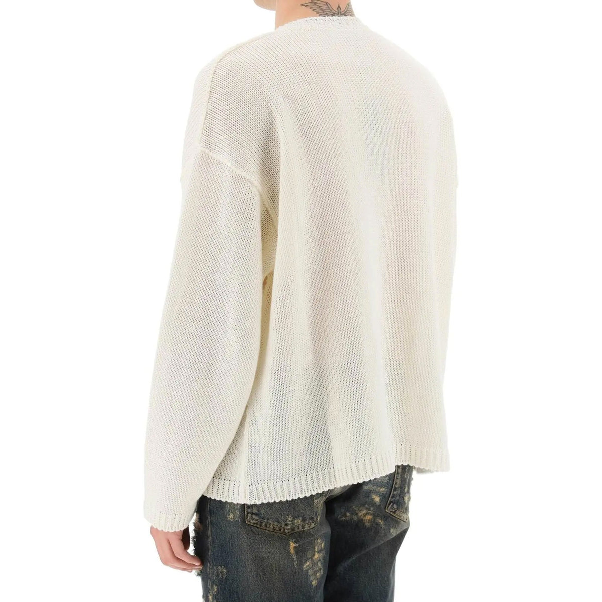 Dolce & Gabbana Linen Logo Sweater
