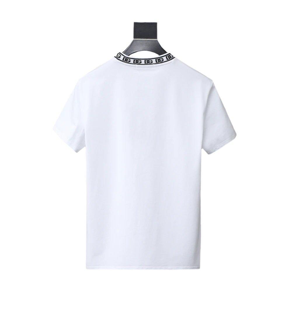 Dolce & Gabbana T-Shirt Without Collar 'White & Black'