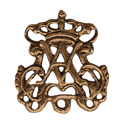 Vintage Bronze Ave Maria Crown Rosary Center