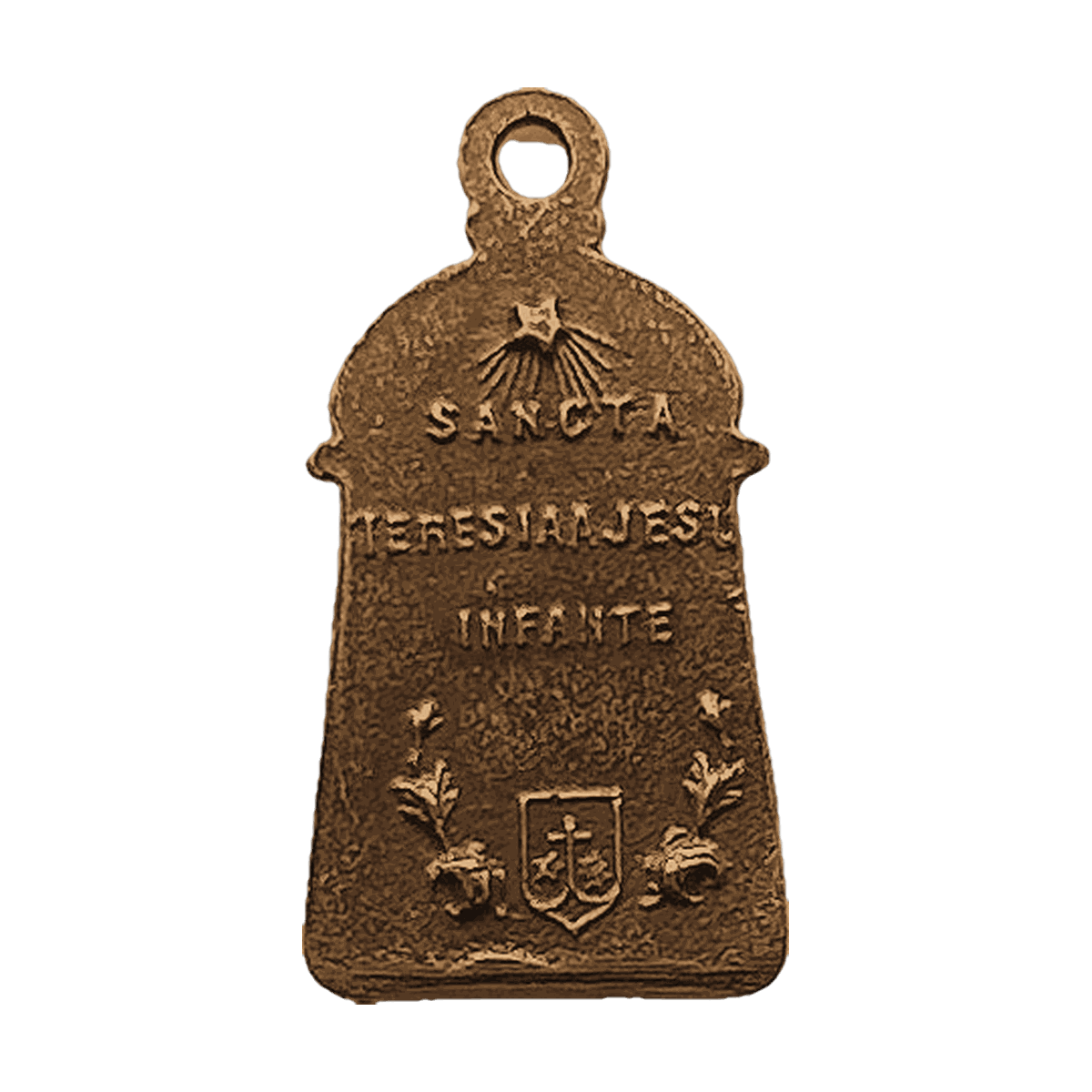 Vintage Bronze St. Theresa with Roses Medal
