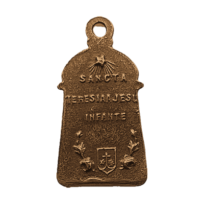 Vintage Bronze St. Theresa with Roses Medal