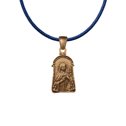 Vintage Bronze St. Theresa with Roses Medal