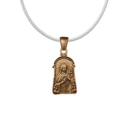 Vintage Bronze St. Theresa with Roses Medal