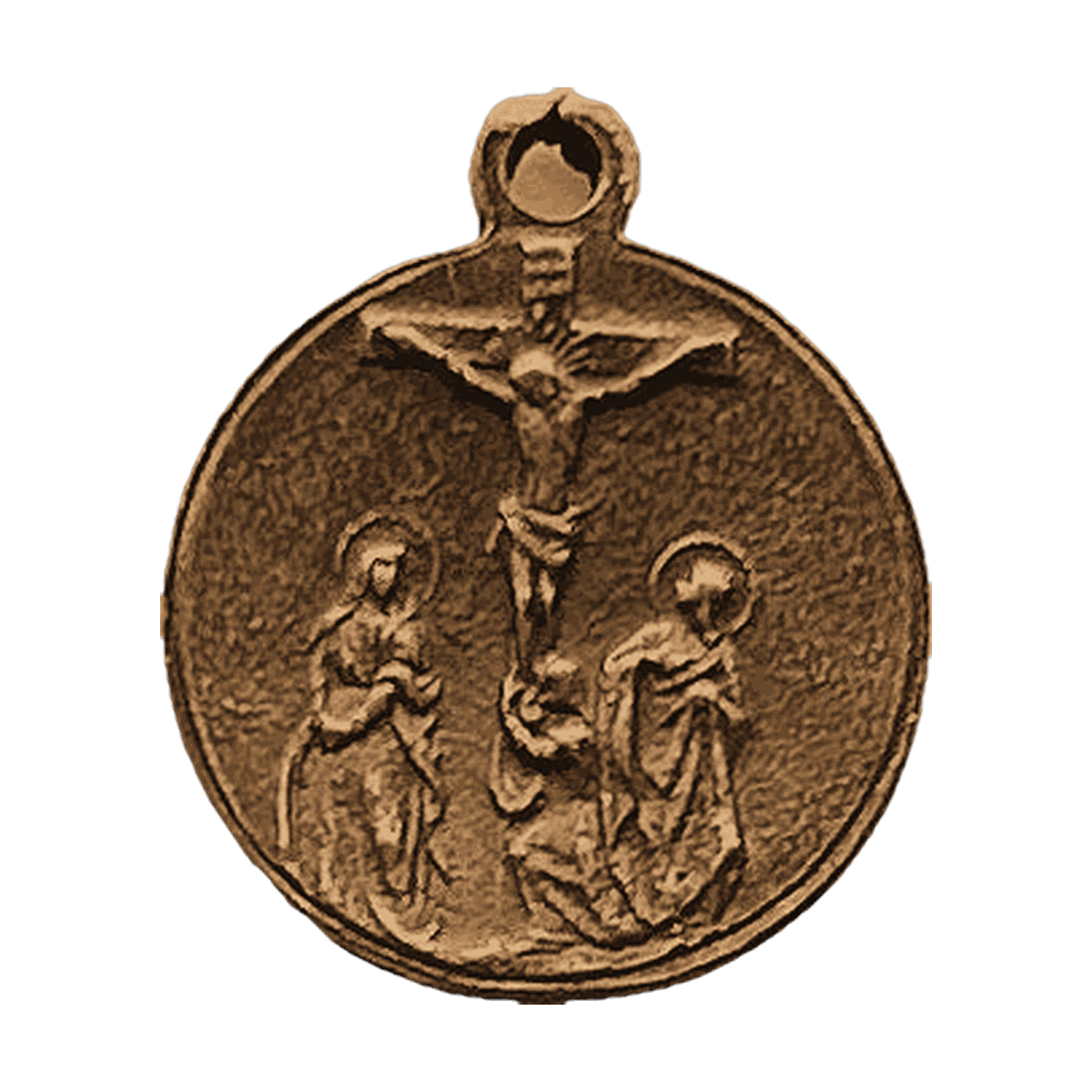 Vintage Bronze Seven Sorrows Medal