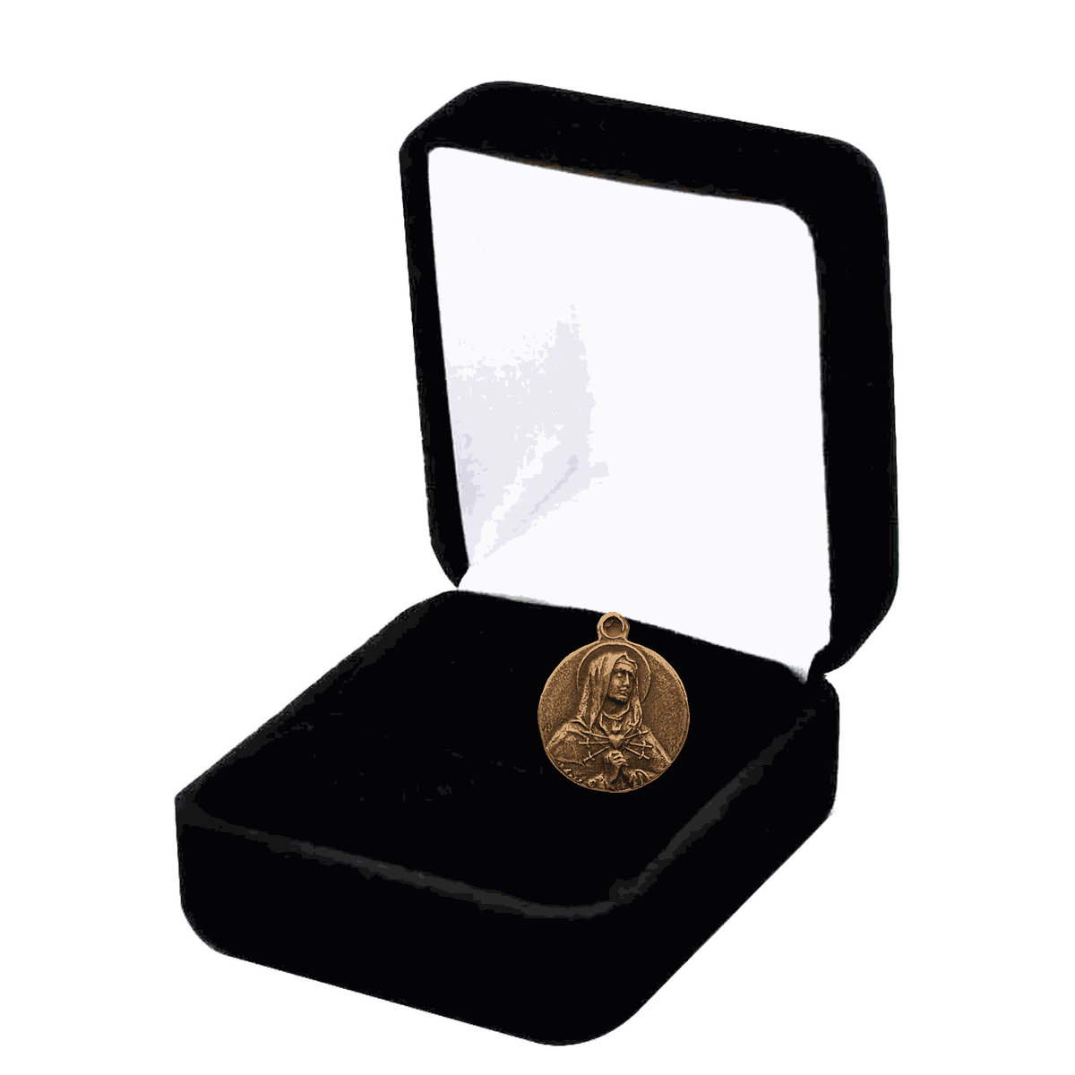 Vintage Bronze Seven Sorrows Medal