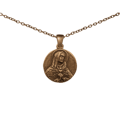 Vintage Bronze Seven Sorrows Medal