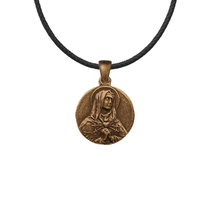 Vintage Bronze Seven Sorrows Medal