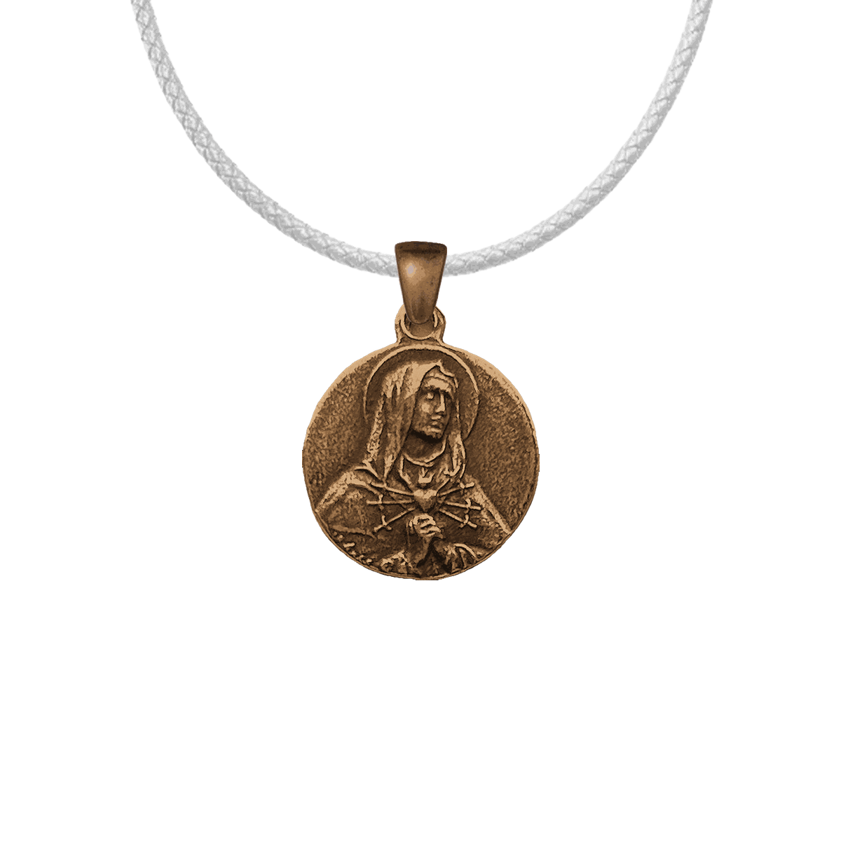 Vintage Bronze Seven Sorrows Medal