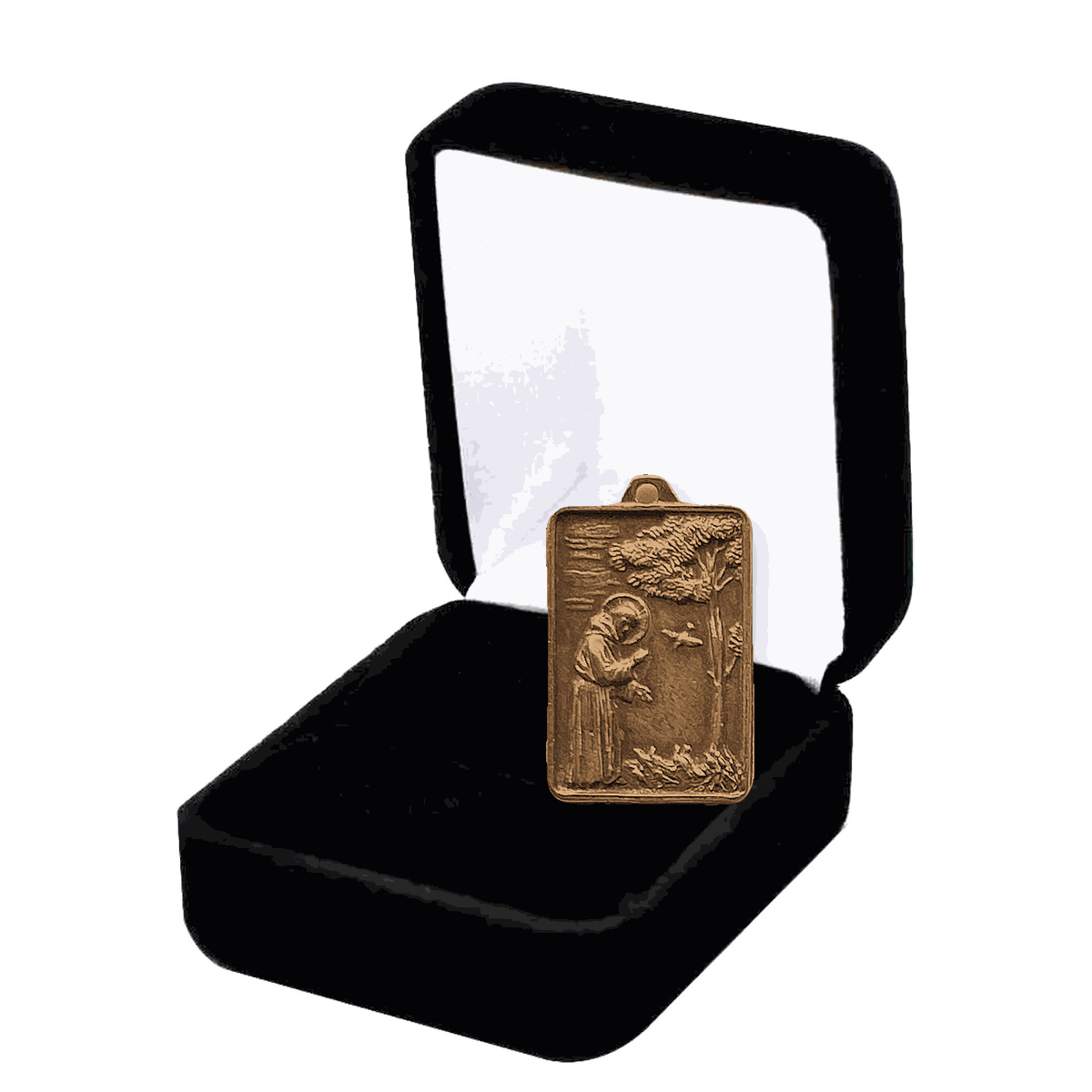 Vintage Bronze St. Francis & St. Chiara Medal