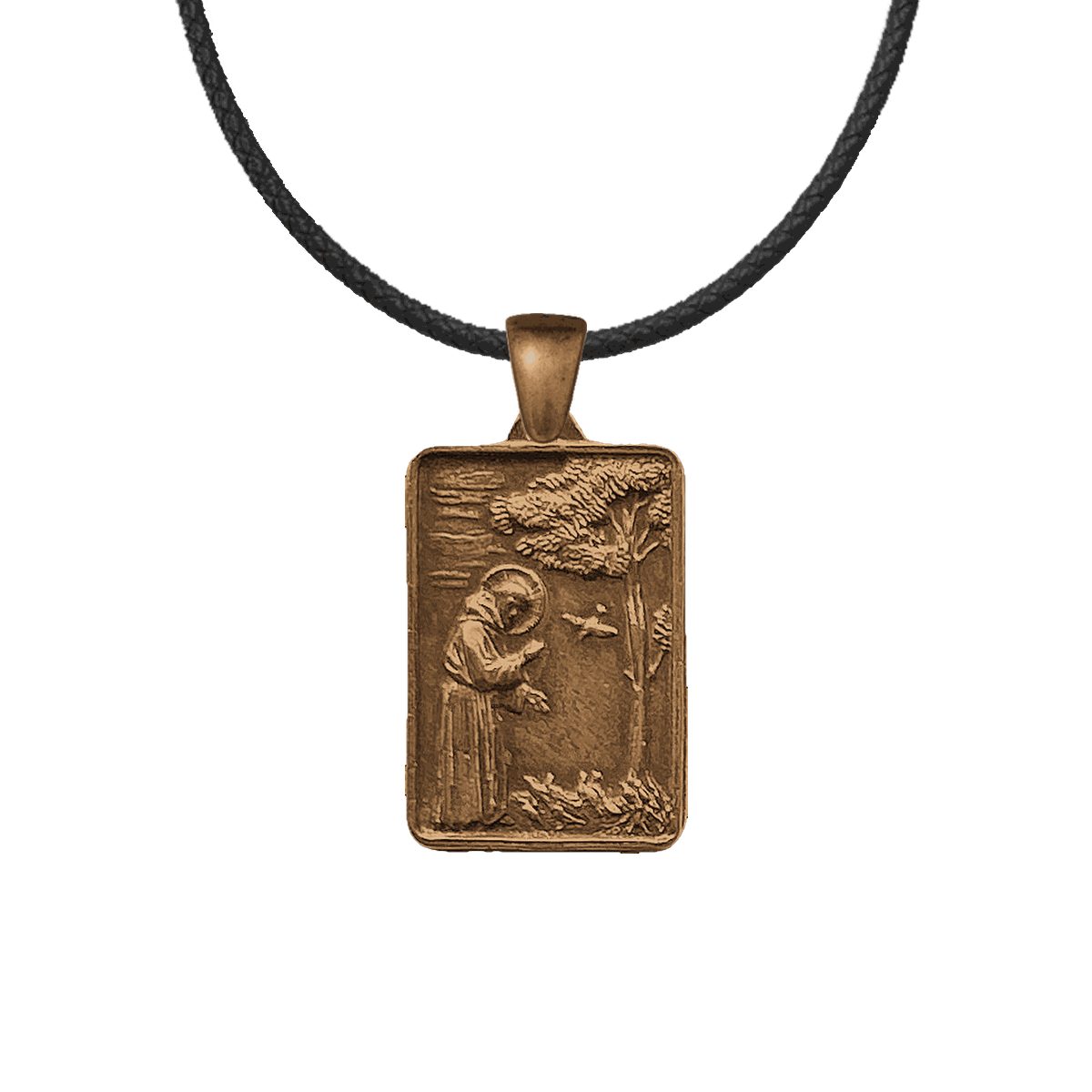 Vintage Bronze St. Francis & St. Chiara Medal