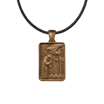 Vintage Bronze St. Francis & St. Chiara Medal