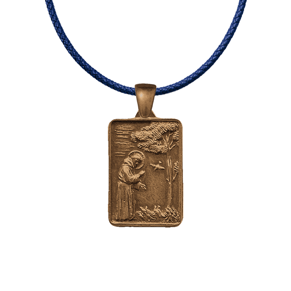 Vintage Bronze St. Francis & St. Chiara Medal