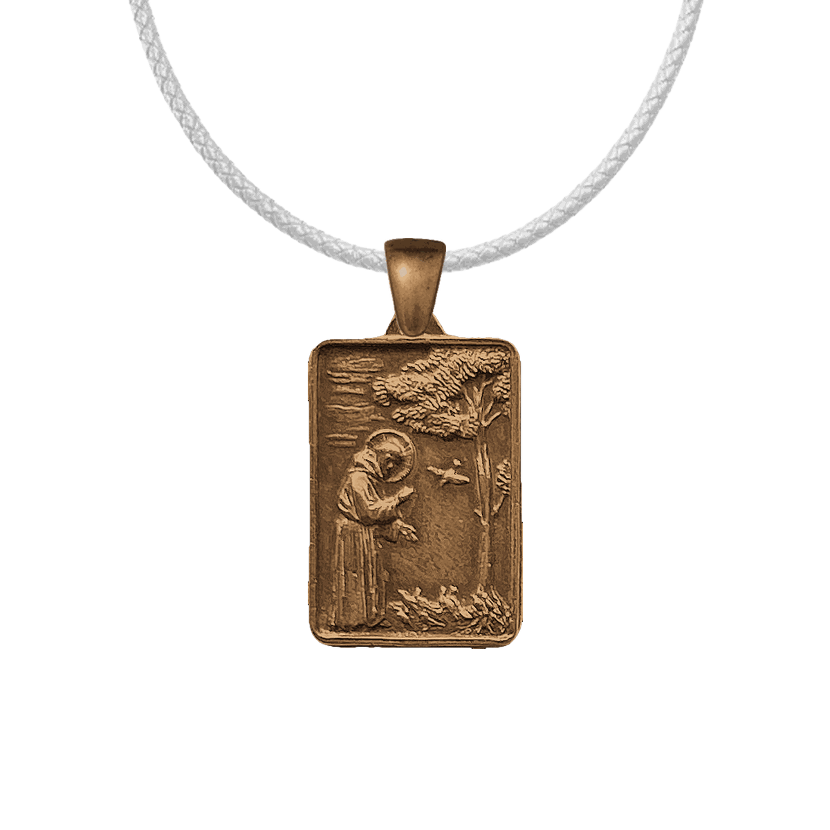 Vintage Bronze St. Francis & St. Chiara Medal