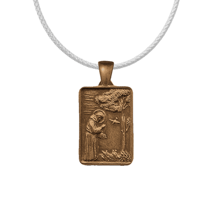 Vintage Bronze St. Francis & St. Chiara Medal