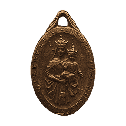 Vintage Bronze Our Lady of Mount Carmel Medal