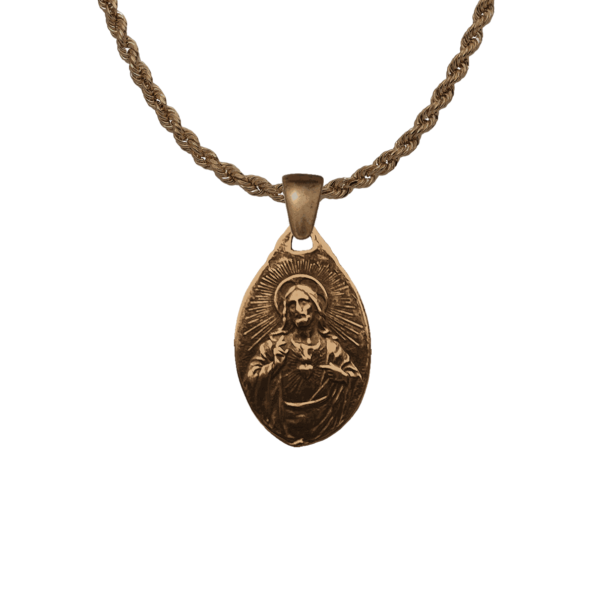 Vintage Bronze Our Lady of Mount Carmel Medal