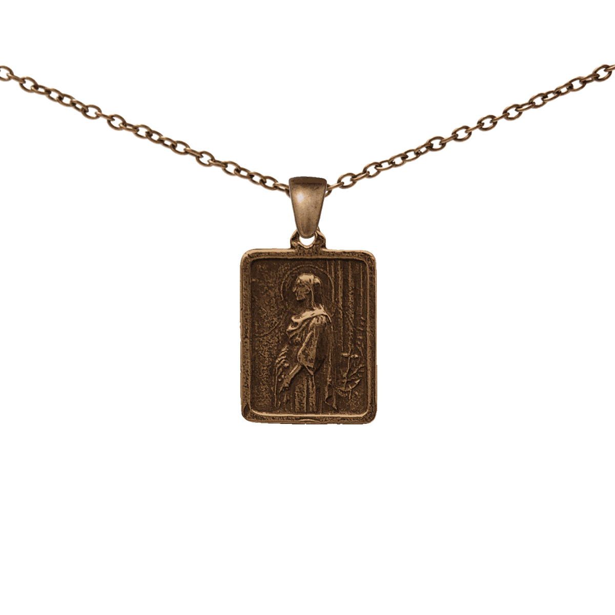 Vintage Bronze St. Philomena and St. John Vianney Medal