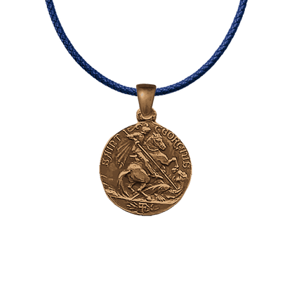Vintage Bronze St. George and Ancient Sailing Ship Medal