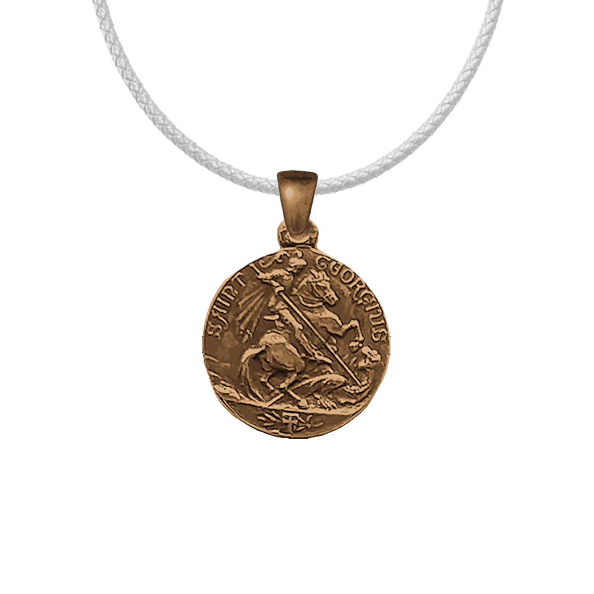 Vintage Bronze St. George and Ancient Sailing Ship Medal