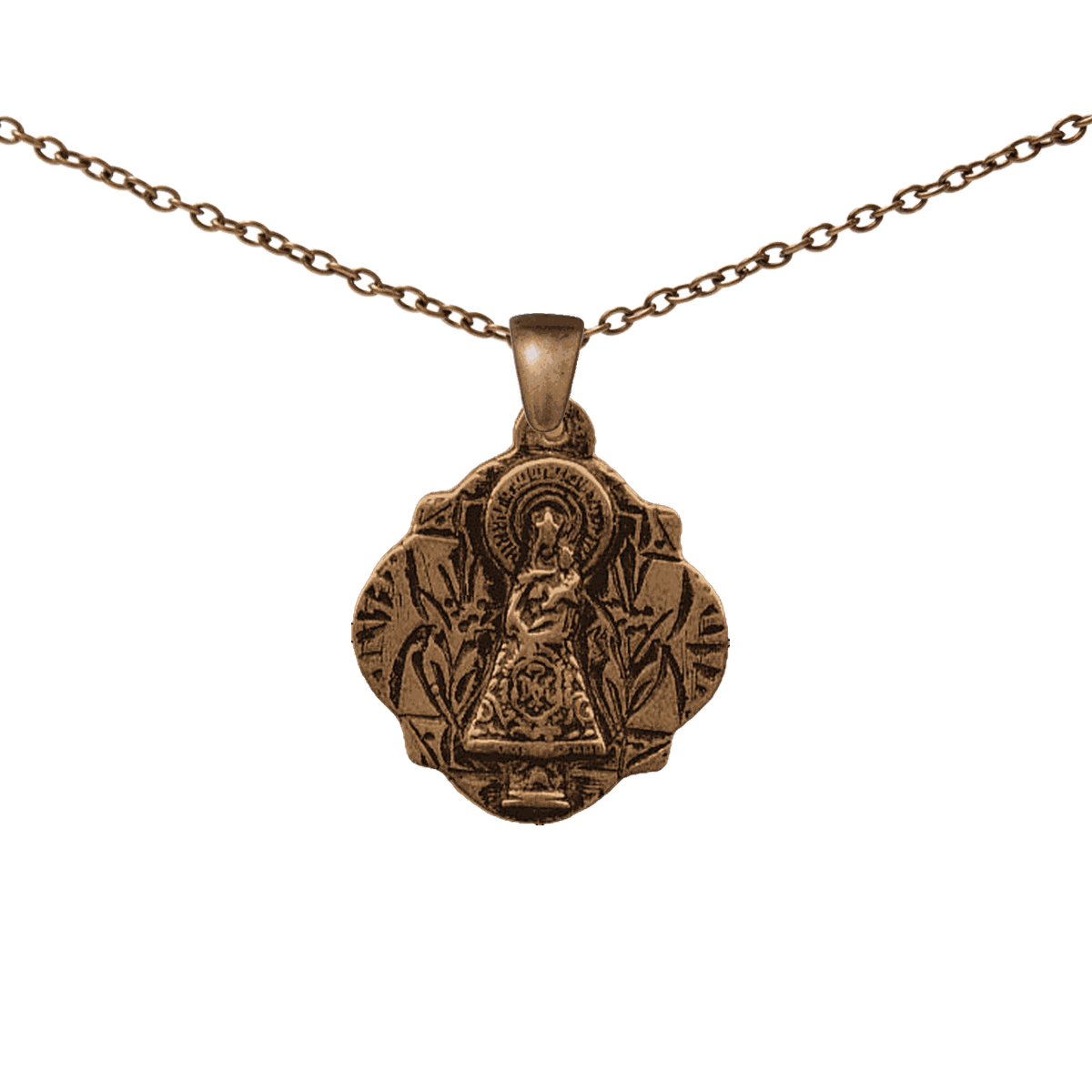 Vintage Bronze Our Lady of the Pillar Medal