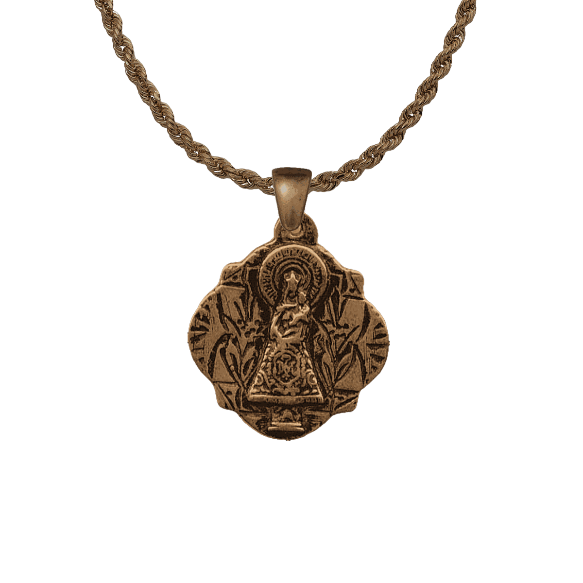Vintage Bronze Our Lady of the Pillar Medal