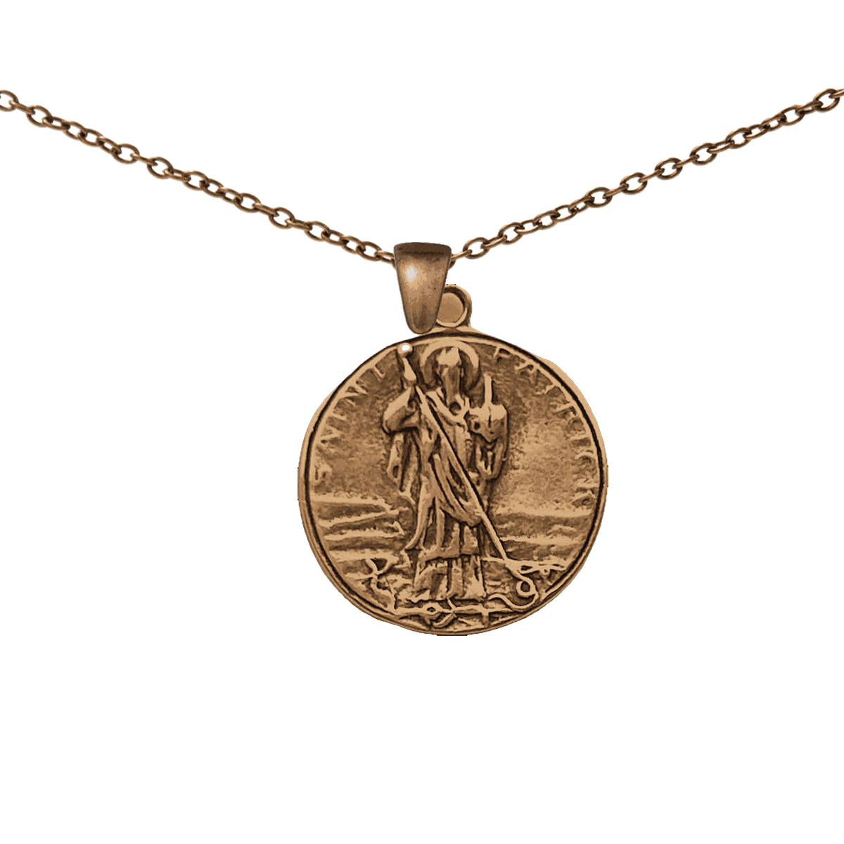 Vintage Bronze St. Patrick with Snakes Medal