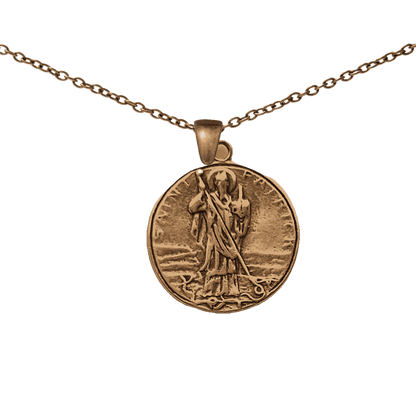 Vintage Bronze St. Patrick with Snakes Medal