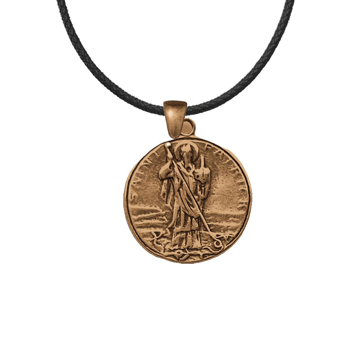 Vintage Bronze St. Patrick with Snakes Medal