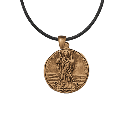 Vintage Bronze St. Patrick with Snakes Medal