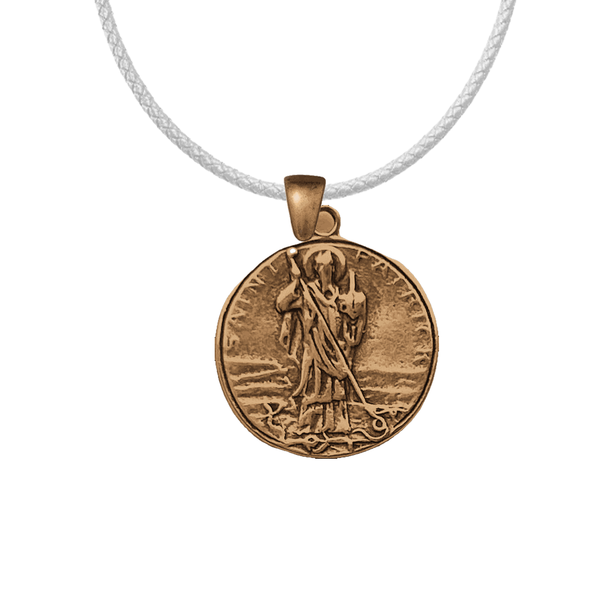 Vintage Bronze St. Patrick with Snakes Medal