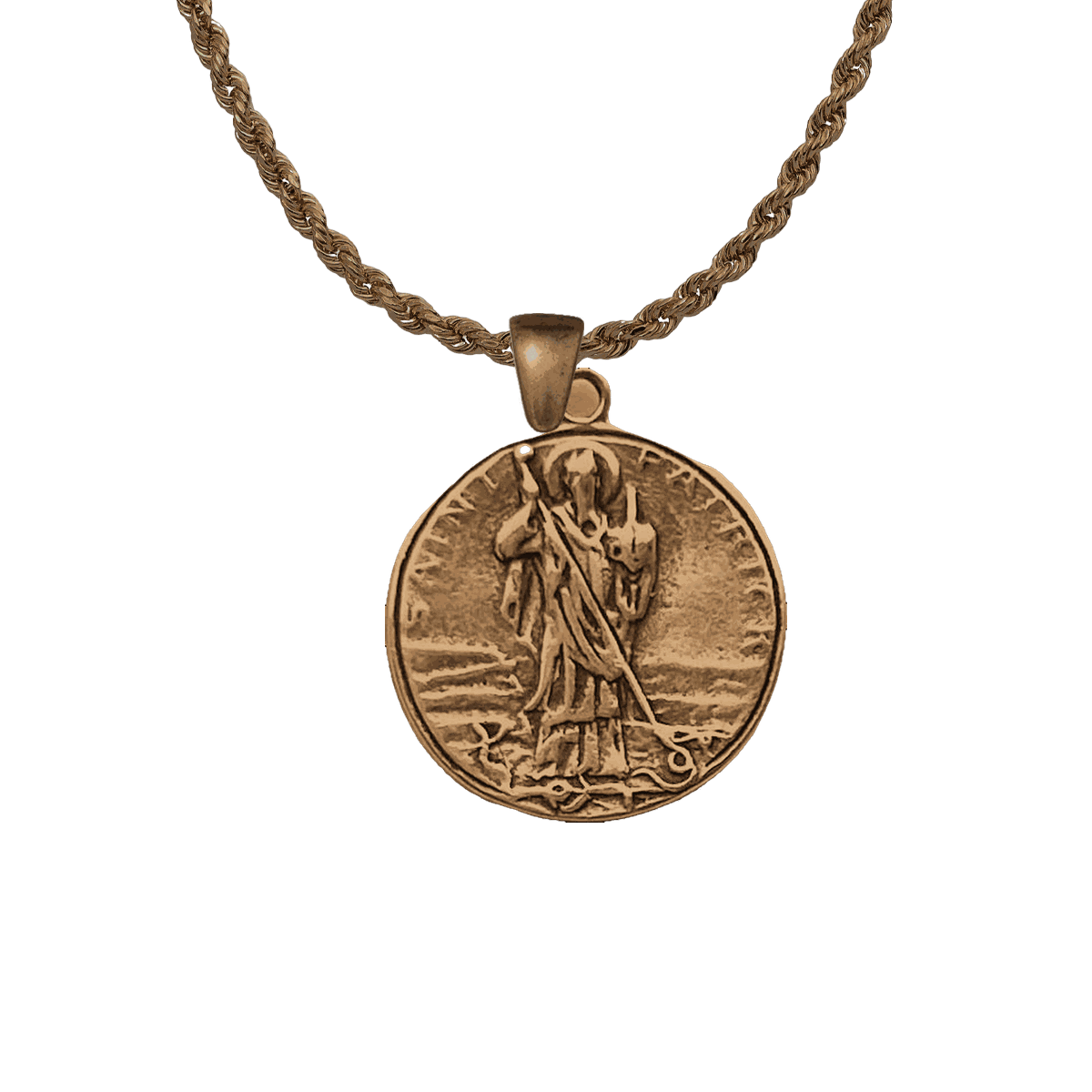 Vintage Bronze St. Patrick with Snakes Medal