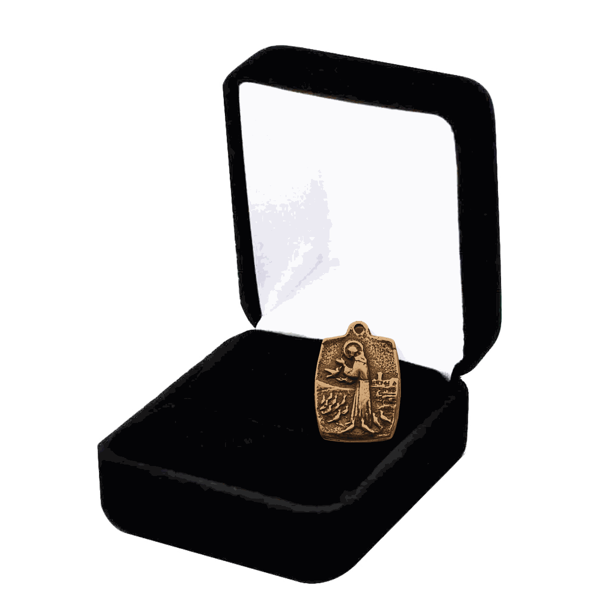 Vintage Bronze St. Francis with Birds Medal