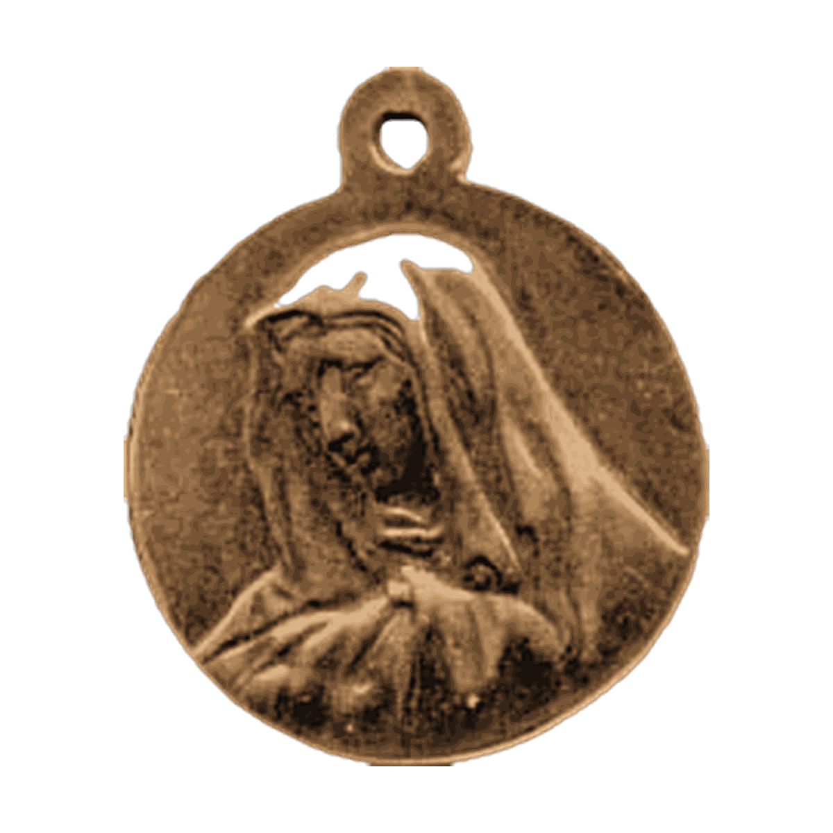 Vintage Bronze St. Peregrine with Sorrowful Mary
