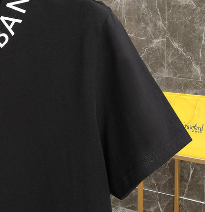 Dolce & Gabbana T-Shirt Without Collar 'Black & White'