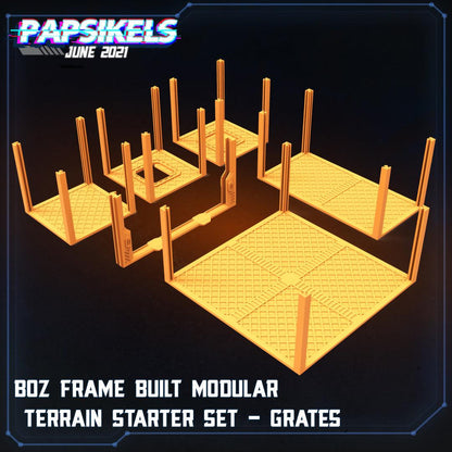 Set de inicio de terreno modular de marco Boz de Papsikels impreso en 3D Alienígenas contra Humanos Parte 2 28 mm 32 mm