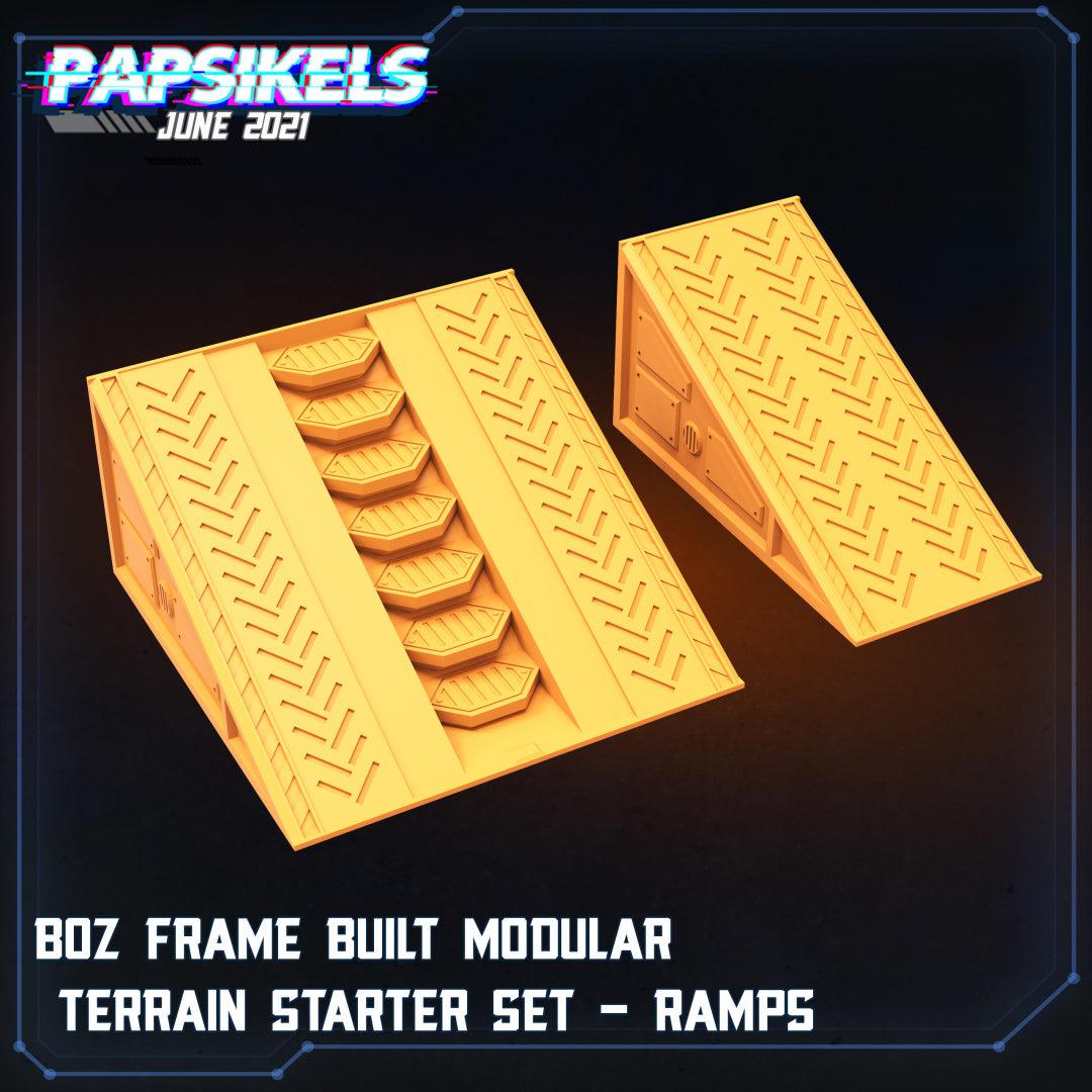 Set de inicio de terreno modular de marco Boz de Papsikels impreso en 3D Alienígenas contra Humanos Parte 2 28 mm 32 mm