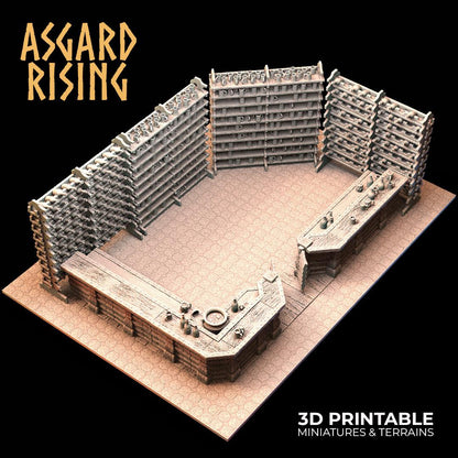 Juego de terreno modular de taberna Asgard Rising impreso en 3D 28mm - 32mm