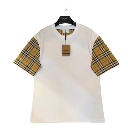 Burberry T-Shirt Without Collar 'White & Beige'