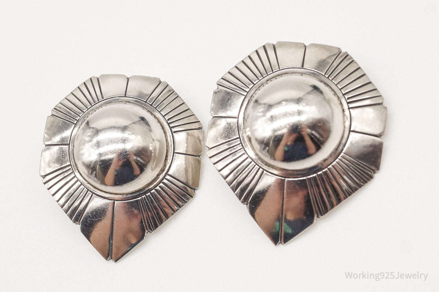 Vintage Native American Sterling Silver Earrings – Estate Jewelry