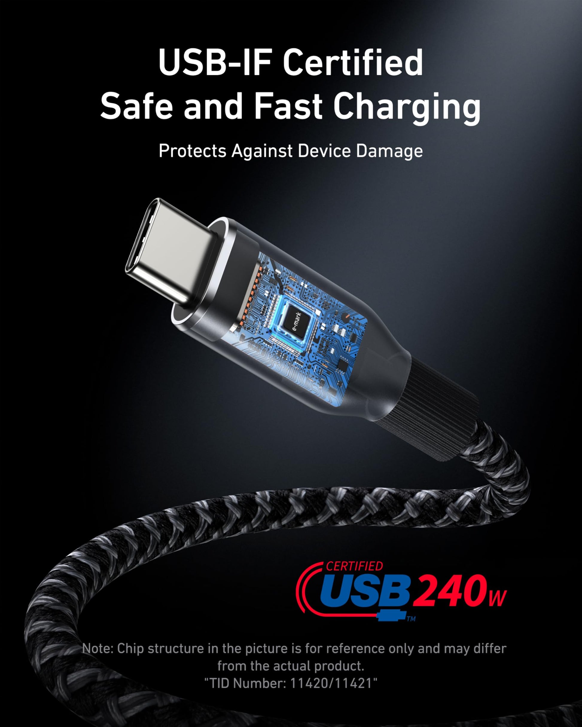 Anker Prime USB-C to USB-C Cable (240W, Upcycled-Braided) — photo 6 of 10