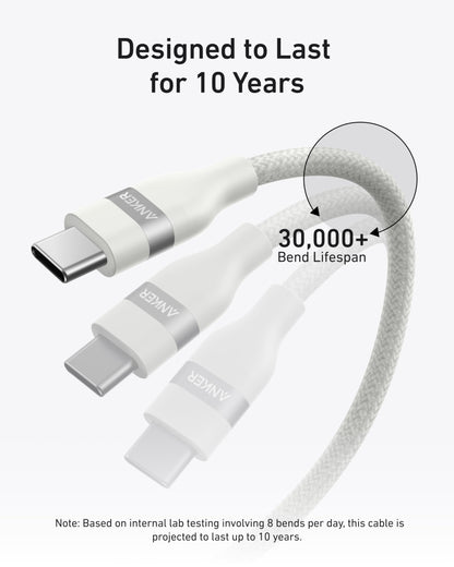 Anker USB-C to USB-C Cable (3 ft / 6 ft, 240W, Upcycled-Braided) — photo 10 of 10
