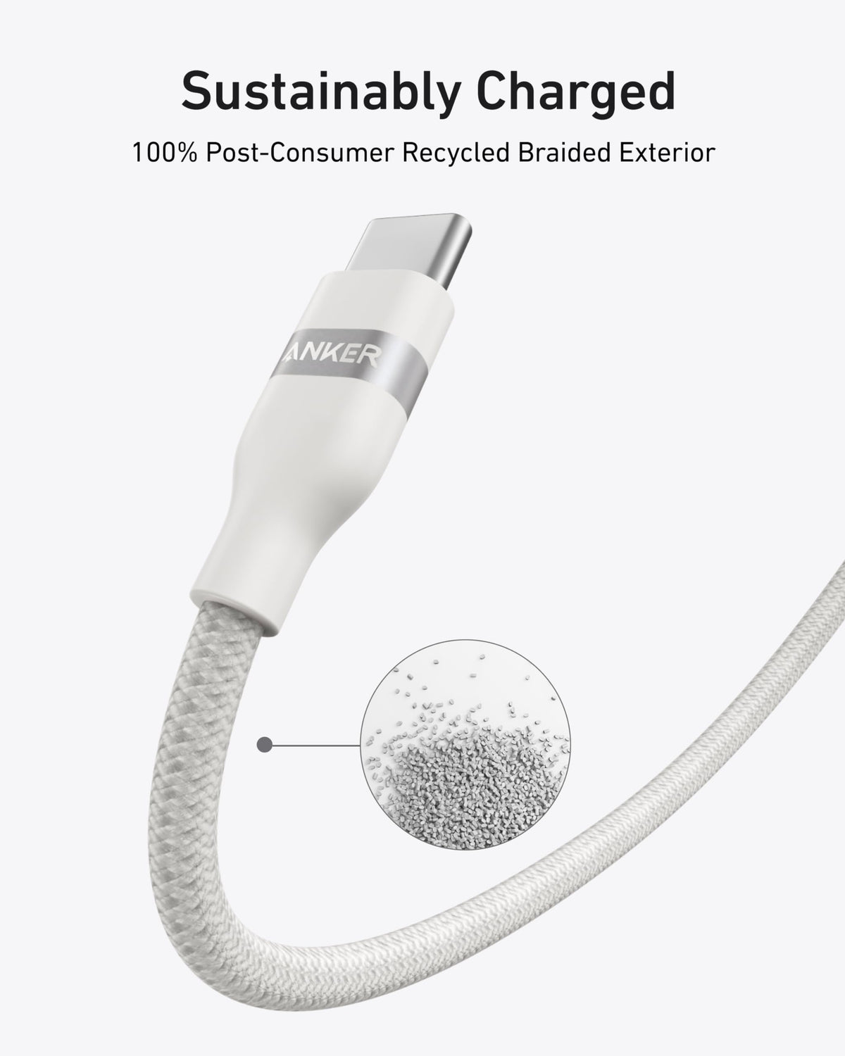 Anker USB-C to USB-C Cable (3 ft / 6 ft, 240W, Upcycled-Braided) — photo 5 of 10
