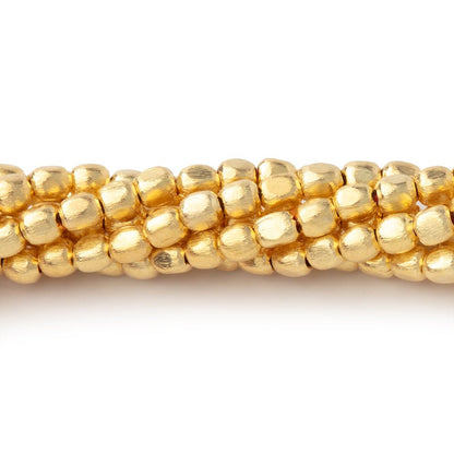 3mm Brushed Cube Beads